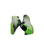 Adidasi copii 28 , imitatie piele , alb negru verde - imagine 4