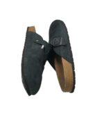 Saboti barbati 43 , piele intoarsa , negru maro - imagine 4