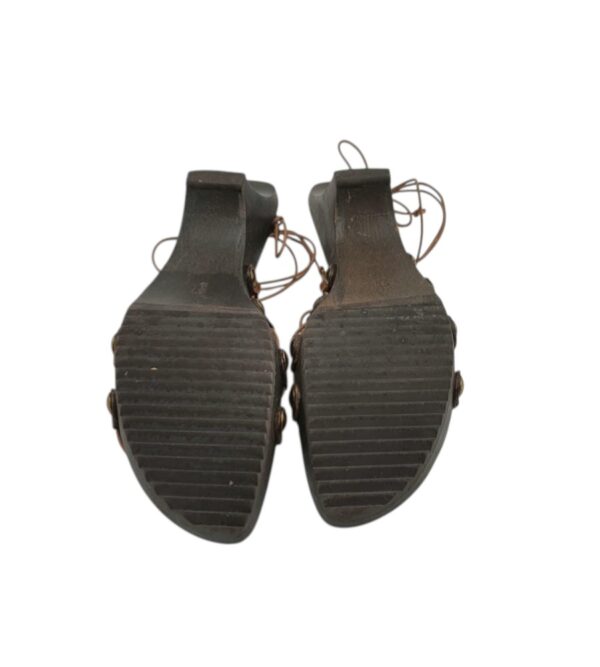 Sandale dama Rodo 37 , imitatie piele , material textil , maro - imagine 3