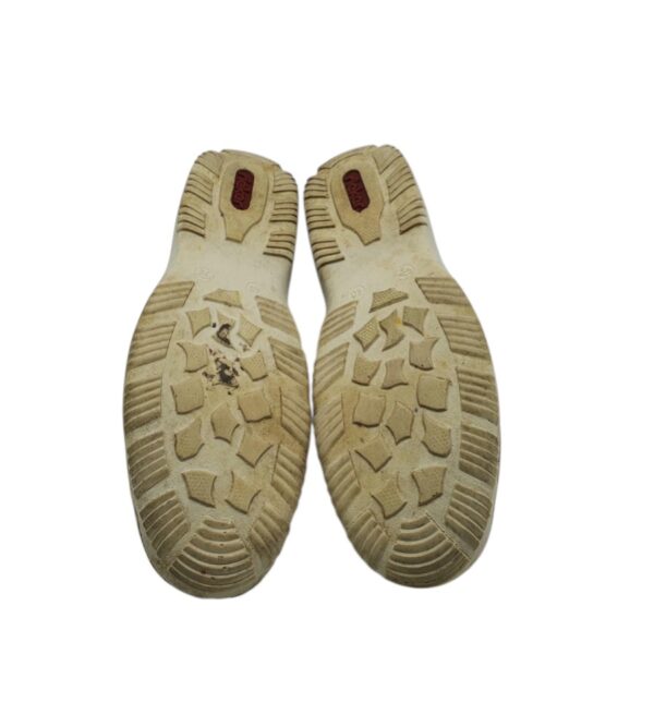 Saboti dama Rieker 40 , material textil , imitatie piele , gri - imagine 3