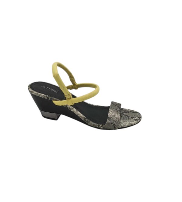 Sandale dama Next 40, imitatie de piele, gri negru - imagine 1