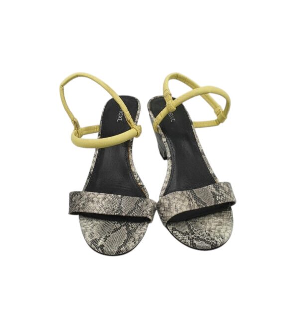 Sandale dama Next 40, imitatie de piele, gri negru - imagine 3