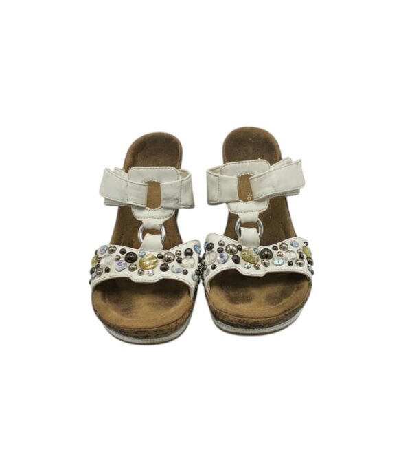 Saboti dama Confort 39, imitatie de piele, alb - imagine 3