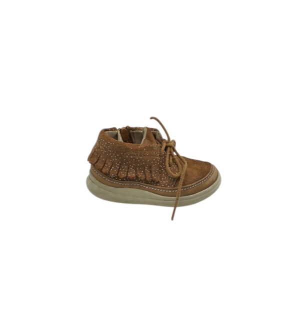 Adidasi copii Clarks 22, piele intoarsa, maro - imagine 1