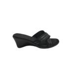 Saboti dama Ariane 38, imitatie de piele, material textil, negru