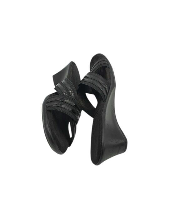 Saboti dama Ariane 38, imitatie de piele, material textil,  negru - imagine 4