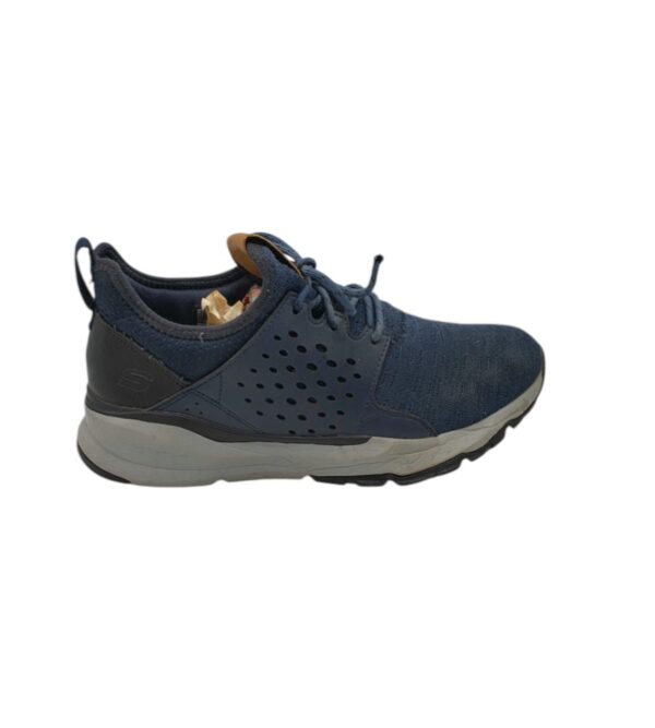 Adidasi barbati Skechers 45, imitatie de piele, material textil, albastru - imagine 1