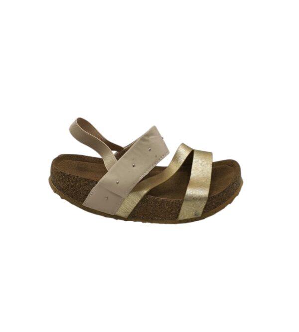 Sandale dama Walkmaxx 37, imitatie de piele, auriu crem - imagine 1