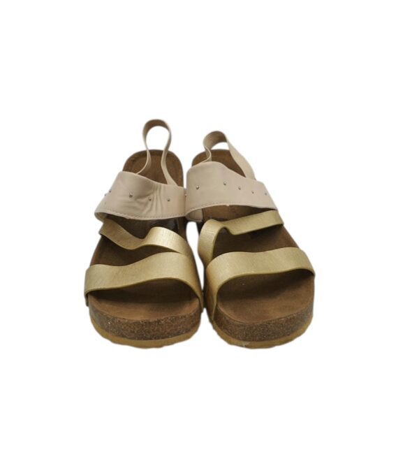 Sandale dama Walkmaxx 37, imitatie de piele, auriu crem - imagine 3