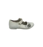 Balerini copii Junior 33, imitatie de piele, alb