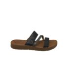 Saboti dama Mia 37, imitatie de piele, negru