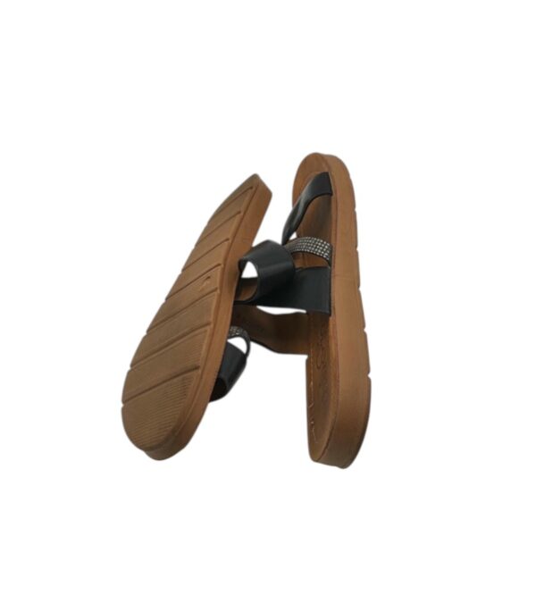 Saboti dama Mia 37, imitatie de piele, negru - imagine 4