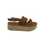 Sandale dama H&M 37, material textil, maro