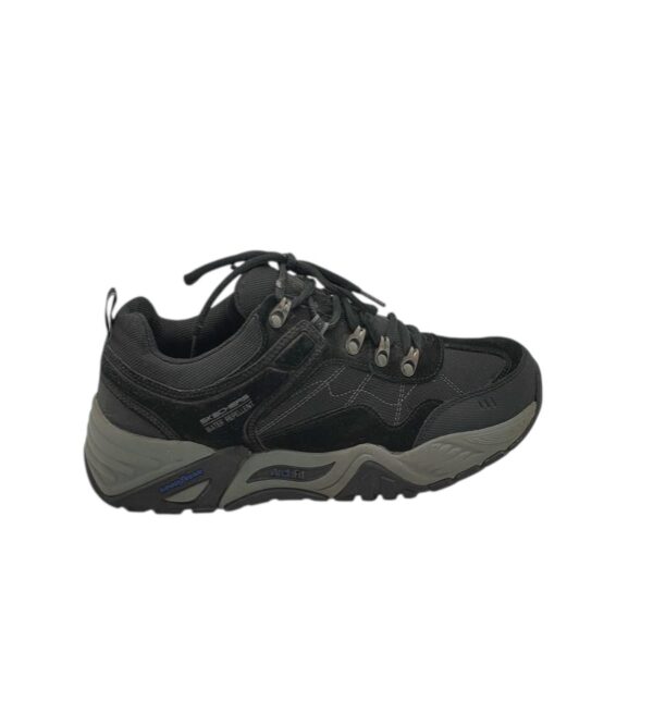 Adidasi barbati Skechers 46, material textil, piele intoarsa, negru - imagine 1