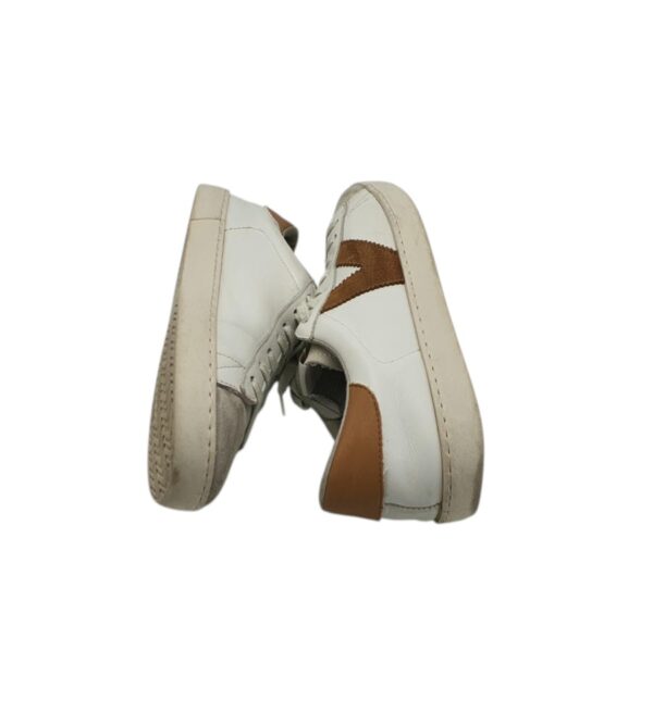 Adidasi dama Victoria 38, piele, alb, gri, maro - imagine 4