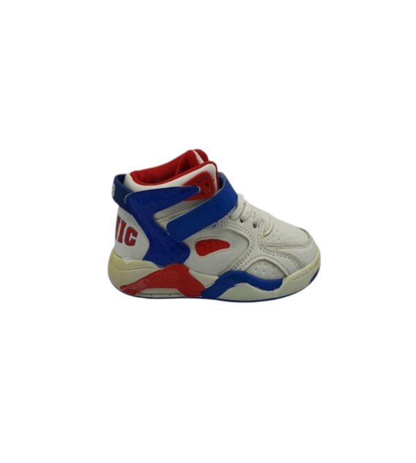 Adidasi copii 29, imitatie de piele,  alb albastru - imagine 1