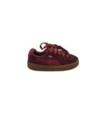 Adidasi copii Puma 27, piele, piele intoarsa, visiniu