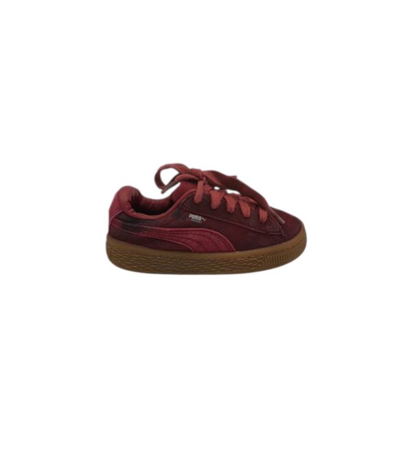 Adidasi copii Puma 27, piele, piele intoarsa, visiniu - imagine 1