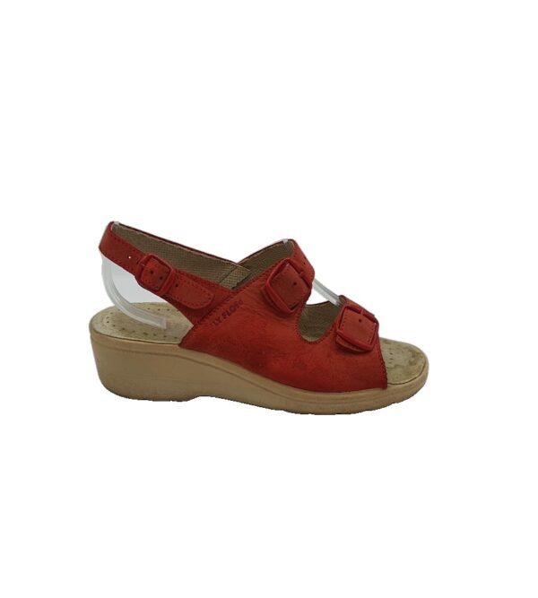 Sandale dama Fly Flot 39, piele, rosu - imagine 1