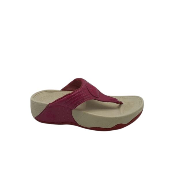 Saboti dama FitFlop 36, piele, material textil, rosu - imagine 1