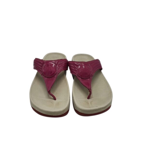 Saboti dama FitFlop 36, piele, material textil, rosu - imagine 3