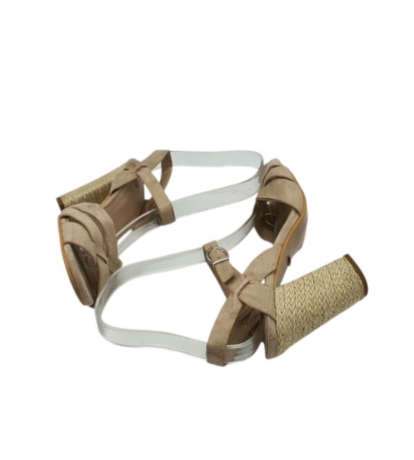 Sandale dama DeeZee 38, imitatie de piele, nude - imagine 4