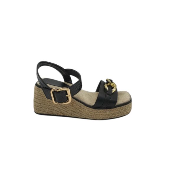 Sandale copii River Island 33, imitatie de piele, negru - imagine 1