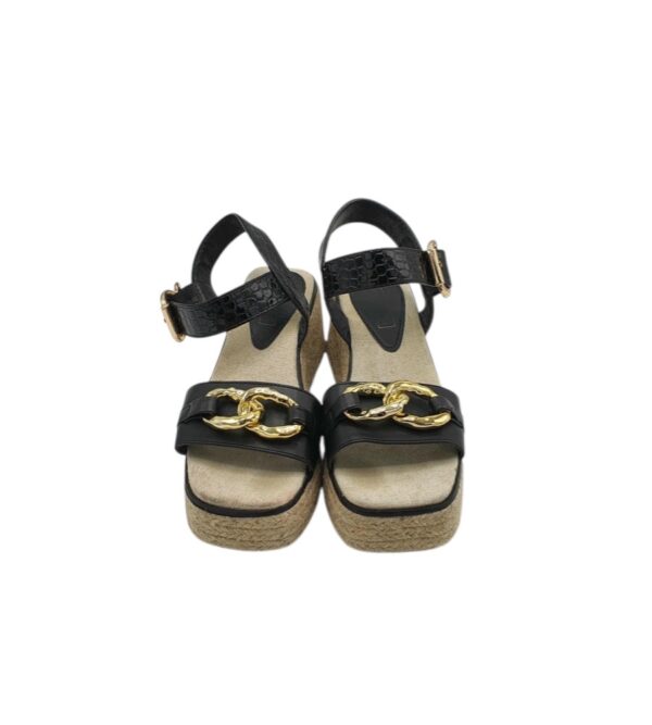 Sandale copii River Island 33, imitatie de piele, negru - imagine 3