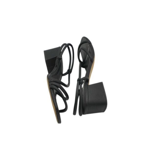 Sandale dama H&M 37, imitatie de piele, negru - imagine 4