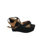 Sandale dama Gortz 37, material textil, negru