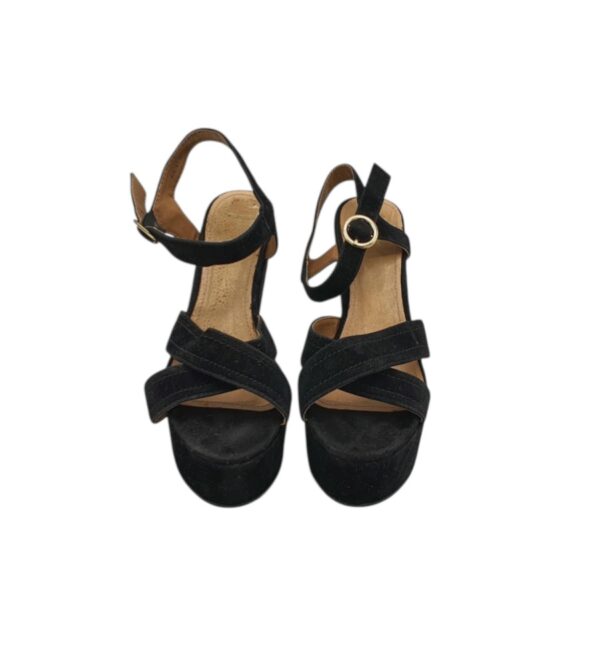 Sandale dama Gortz 37, material textil, negru - imagine 3