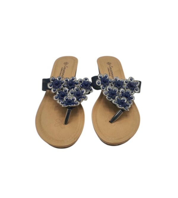 Saboti dama Savannah 39, imitatie de piele, bleumarin - imagine 3