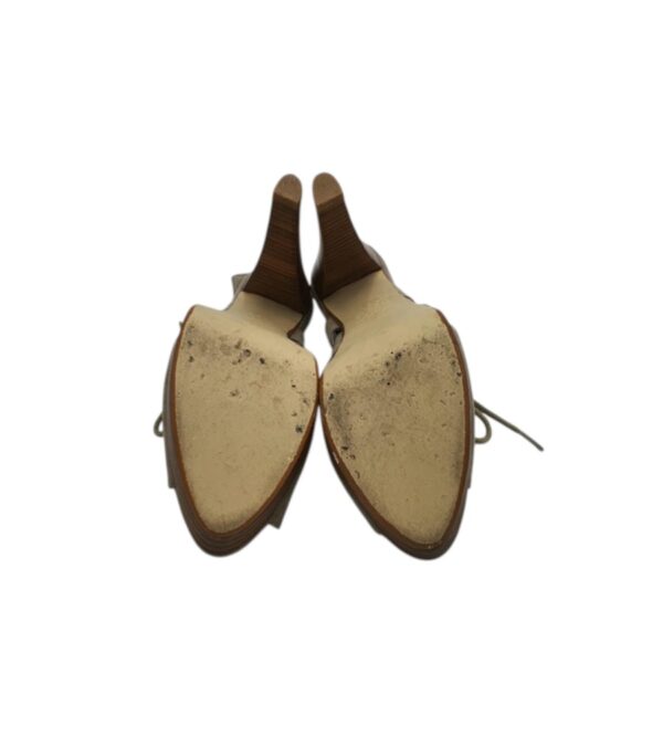 Sandale dama Mango 37, material textil, kaki - imagine 5