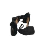 Sandale dama Primark 36, material textil, negru - imagine 4