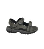 Sandale barbati 43, imitatie de piele, gri