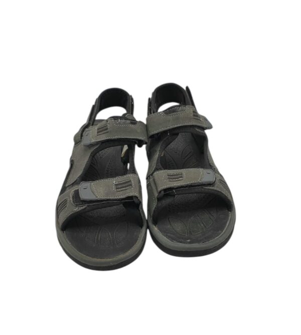 Sandale barbati 43, imitatie de piele, gri - imagine 3