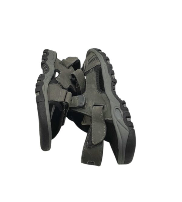 Sandale barbati 43, imitatie de piele, gri - imagine 4