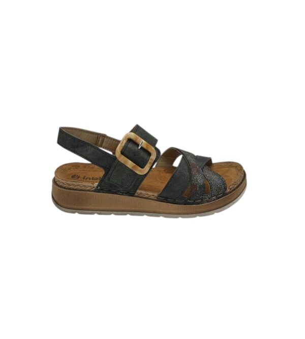 Sandale dama Inblu 38, imitatie de piele, gri - imagine 1