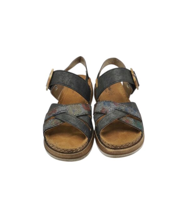 Sandale dama Inblu 38, imitatie de piele, gri - imagine 3