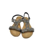 Sandale dama 39, imitatie de piele, negru - imagine 3