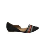 Balerini dama George 39, material textil, negru