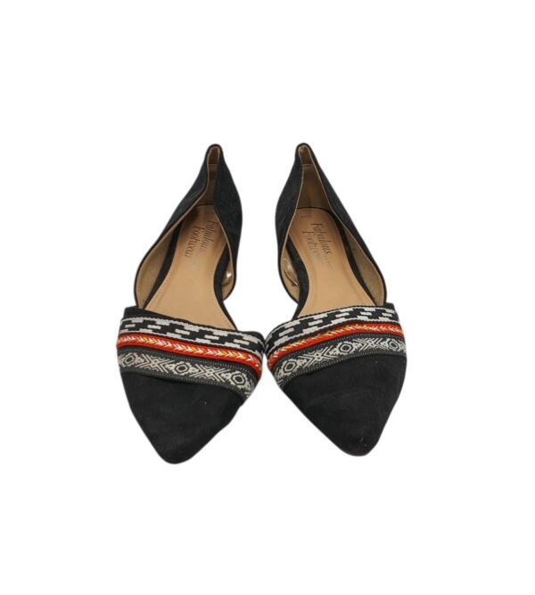 Balerini dama George 39, material textil, negru - imagine 3