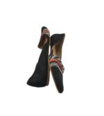 Balerini dama George 39, material textil, negru - imagine 4