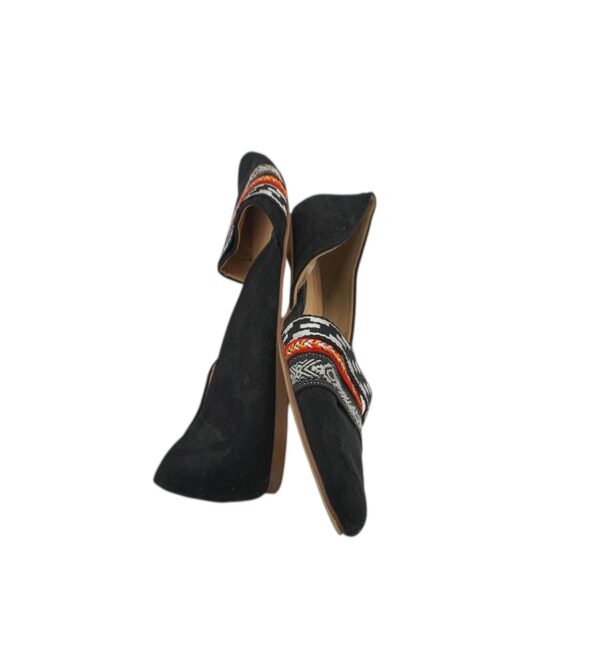 Balerini dama George 39, material textil, negru - imagine 4