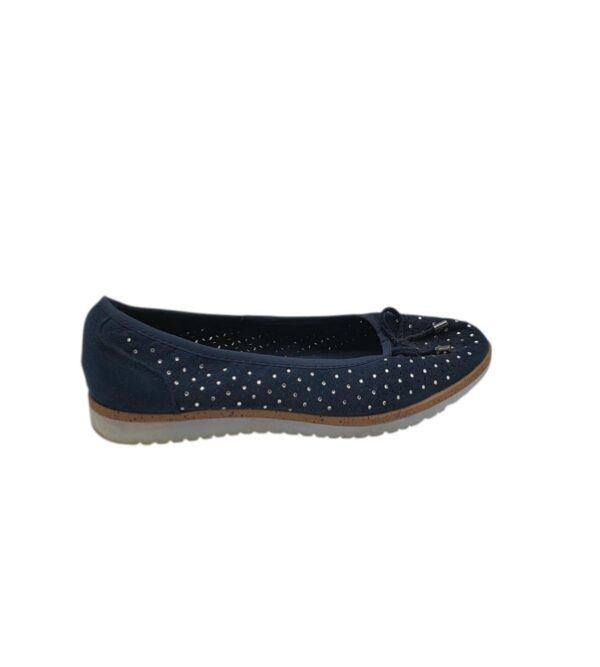 Balerini dama Cushion  Walk 38, material textil, bleumarin - imagine 1