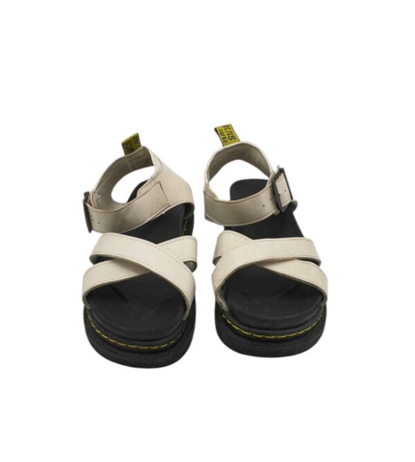 Sandale dama 38, imitatie de piele, alb - imagine 3