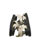 Sandale dama 38, imitatie de piele, alb - imagine 4