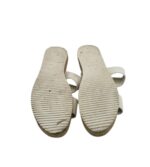 Saboti dama 41,  imitatie de piele, alb - imagine 5