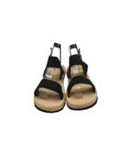 Sandale dama 36, material textil, negru - imagine 3