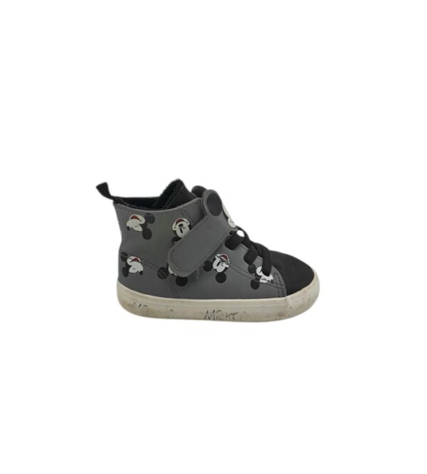 Adidasi copii H&M 23, imitatie de piele, gri negru - imagine 1